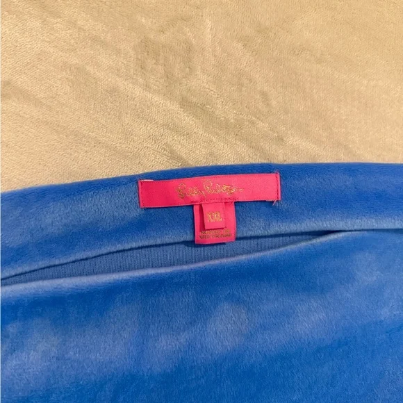 Lilly Pulitzer Blue Velvet Off-Shoulder Sweater – Women’s XXL – EUC - Picture 6 of 7